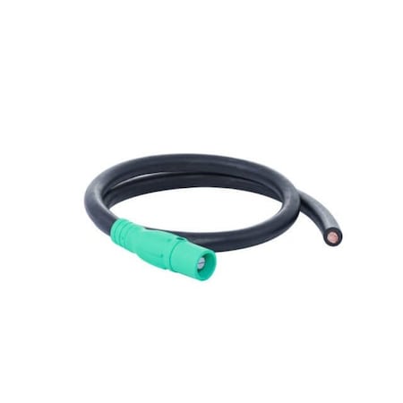 Type W 400A Pig Tails Series 16 MaleTinned Cdr 3ft, Green